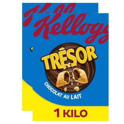 Trésor Céréale Chocolat au Lait, Lot de 2x1Kg
