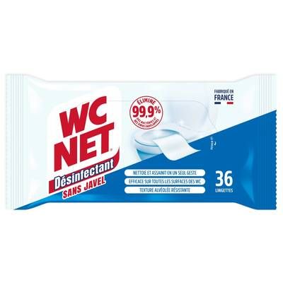 WC net Lingettes Désinfectante sans Javel, 36 lingettes