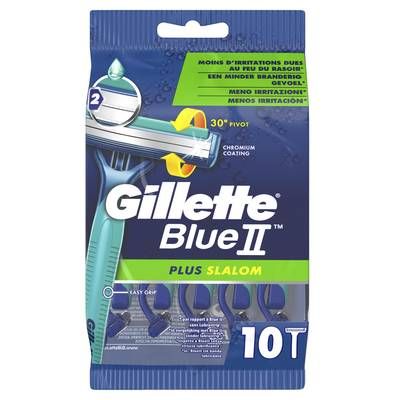 Gillette Rasoirs jetables Blue2 Plus Slalom, 10 rasoirs