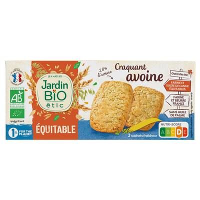 Jardin Bio Etic Biscuits Craquants Avoine Bio, 130g