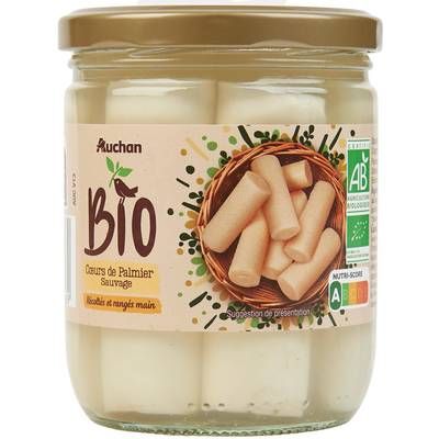 Auchan BIO Coeurs de palmier sauvage Bio en bocal, 250g