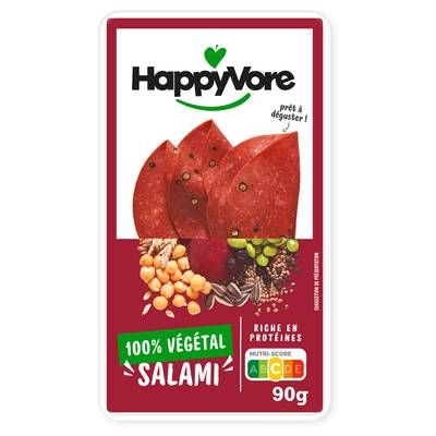 HappyVore 100 % Végétal Salami, 90g