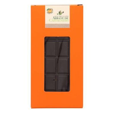 Abbaye Notre Dame de Castagniers Chocolat noir 55% aux écorces d'orange, 100g