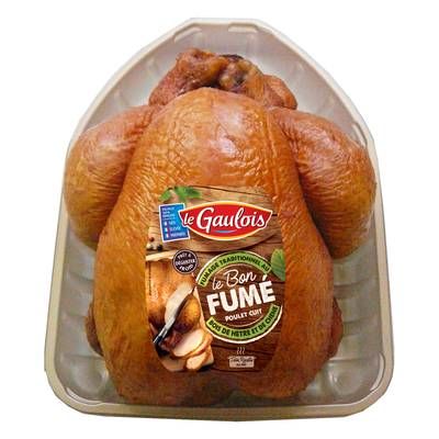 Le Gaulois Poulet Cuit Entier Fumé au Bois de Hêtre, 1kg