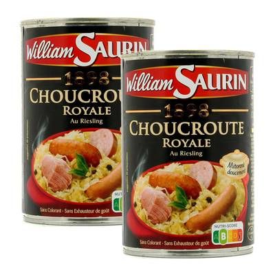 William Saurin Choucroute Royale au Riesling, Lot de 2x400g
