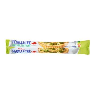 Auchan Pâte Feuilletée Sans Huile de Palme, 230g