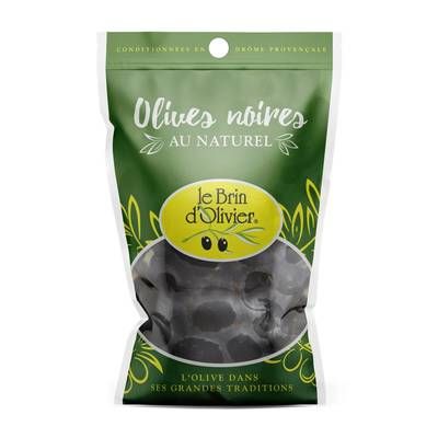 Le Brin d'Olivier Olives noires au naturel, 150g