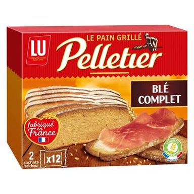 Pelletier Pain grillé au blé complet, 500g