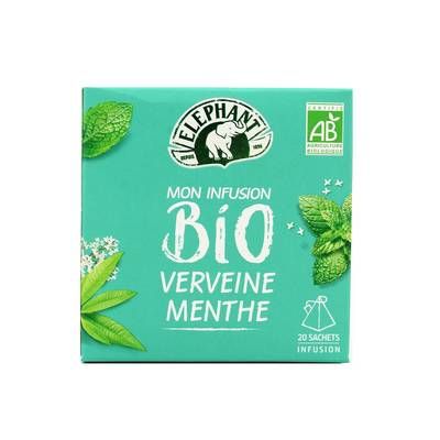 Elephant Mon infusion Bio Verveine / Menthe, 20 sachets