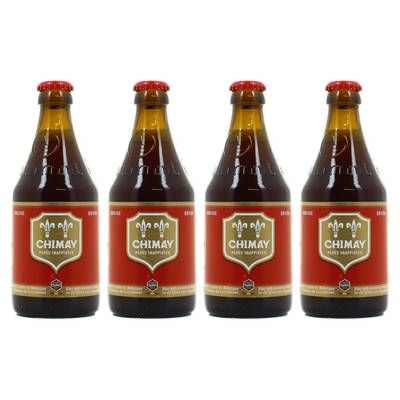 Chimay rouge Bière Trappiste 7°, Lot de 4x33cl