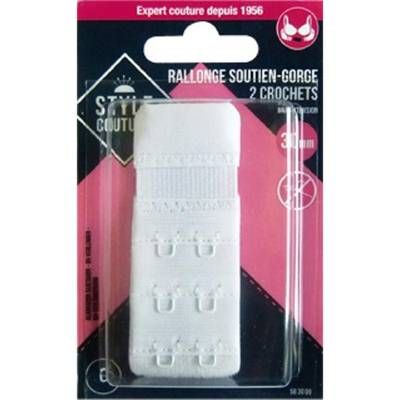 Style couture Rallonge de soutien-gorge blanc, 30 mm