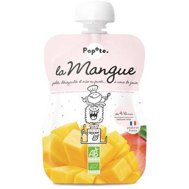 Popote Mangue Bio Gourde Bébé Dès 4/6 mois, 120g