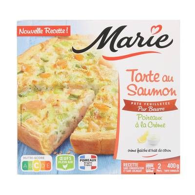 Marie Tarte au saumon et aux poireaux à la crème, 400g