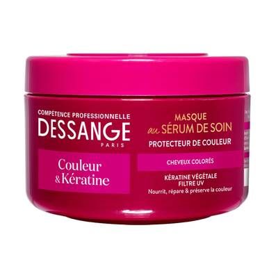 Dessange Masque Couleur Kératine Cheveux Colorés, 250ml