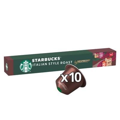Starbucks Café Capsules Italian Style Roast Intensité 11 Compatible Nespresso, 10 capsules