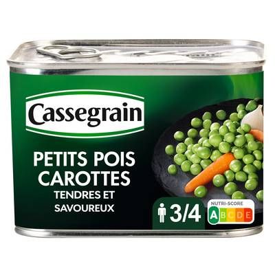Cassegrain Petits pois carottes, 465g