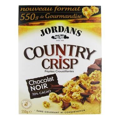 Jordans Céréales complètes et chocolat noir Country Crisp, 550g