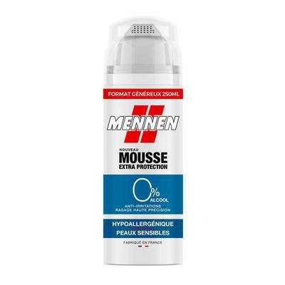 Mennen Mousse à raser Hypoallergénique Peaux Sensibles 0%, 250ml