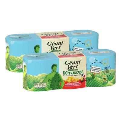 Géant Vert Maïs doux extra croquant, Lot de 2 - 3x140g