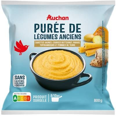 Auchan Purée de légumes anciens, 800g