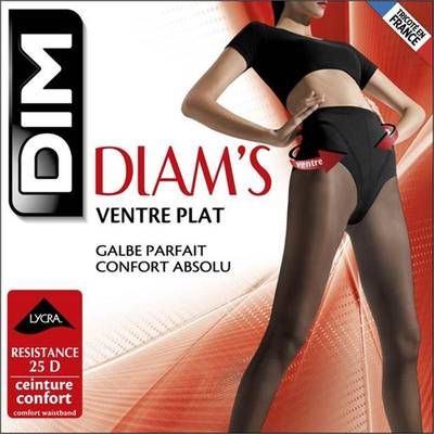 Dim Collant Diam's Ventre Plat Noir 25D, Taille 4