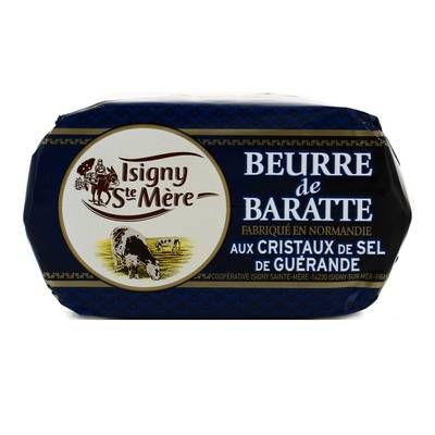 Isigny Ste mère Beurre de baratte aux cristaux de sel de guérande, 250g