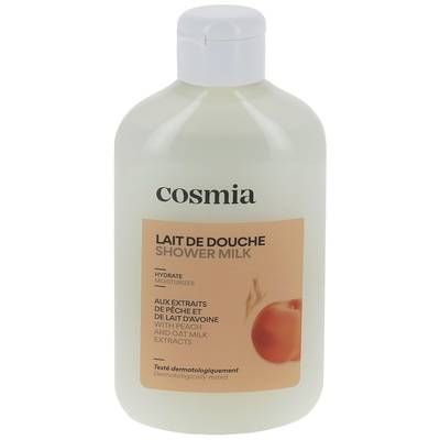 COSMIA Lait de douche extraits de pêche et de lait d'Avoine, 250ml