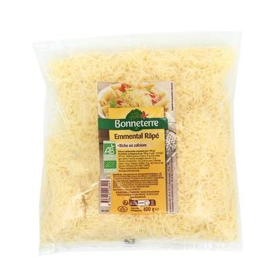 Bonneterre Emmental rapé bio, 400g