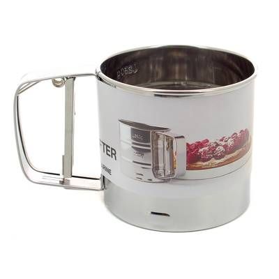 Point virgule Saupoudreur à farine/sucre glace en inox 350g, 1 pièce