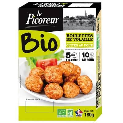 Le Picoreur Boulette de volaille bio, 180g
