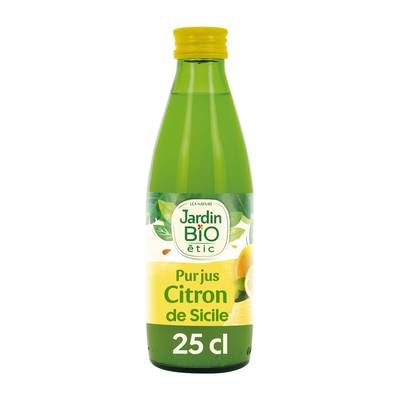 Jardin Bio Etic Jus de Citron de Sicile Bio, 25cl