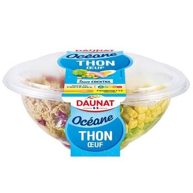 DAUNAT Salade Océane Thon Crudité, 250g