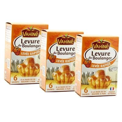 Vahine Levure de boulanger, Lot de 3x27,6g