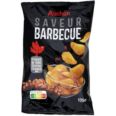 Auchan Chips saveur barbecue, 135g