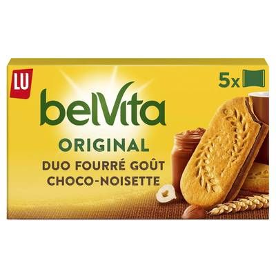 Belvita Biscuit P'tit déj Duo fourré choco noisette, 253g