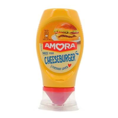 Amora Sauce pour Cheeseburger au Cheddar, 250g