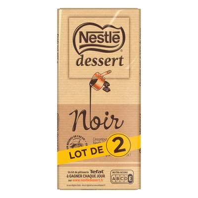 Nestlé Dessert Chocolat pâtissier noir, 2x205g