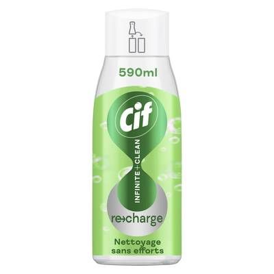 Cif Recharge Nettoyant Ménager Infinite+ Clean Nettoyage sans Efforts, 590ml