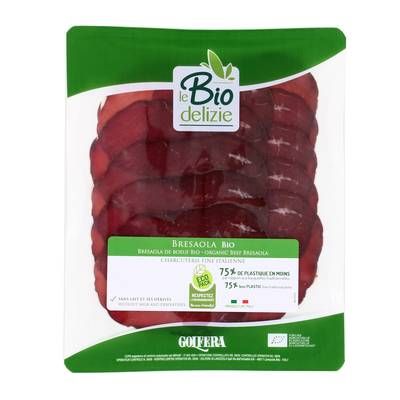 Le Biodelizie Di Golfera Bresaola de Boeuf, Sans Gluten, Bio, 80g
