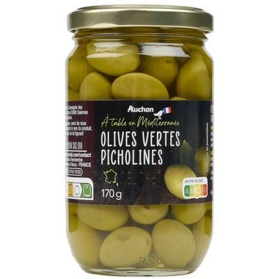 Auchan Terroir Olives vertes picholines, 170g