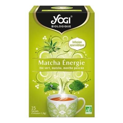 Yogi Infusion Thé Vert Matcha Energie Bio - 15 sachets, 27g