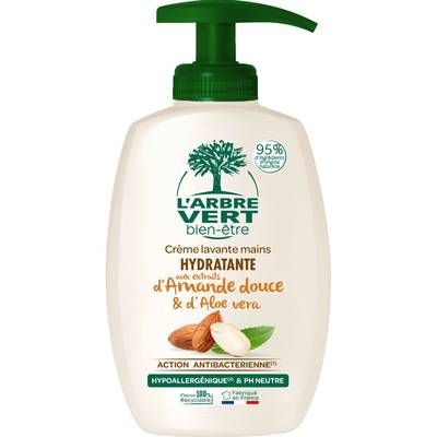 L'Arbre Vert Bien-Etre Crème lavante mains adoucissante aux extraits d'Amande douce, 300ml