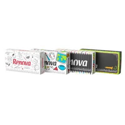 RENOVA Mouchoirs Blancs Festive Ultra-Doux Et Absorbants, 70 mouchoirs