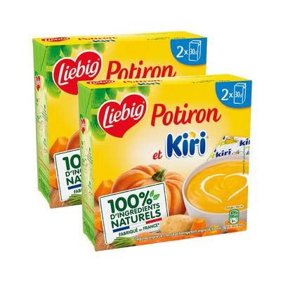 Liebig Soupe Potiron et Kiri, Lot de 2 - 2x30cl