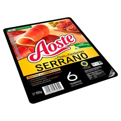 Aoste Jambon Serrano, 6 tranches - 100g
