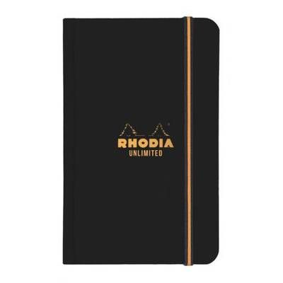 Rhodia Carnet à élastique 9 x 14 cm petits carreaux Unlimited, 120  pages