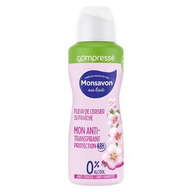 Monsavon Déodorant compressé cerisier, 100ml