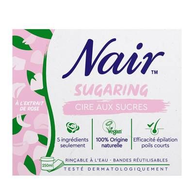 Nair Cire au sucre à l'extrait de Rose, 250ml