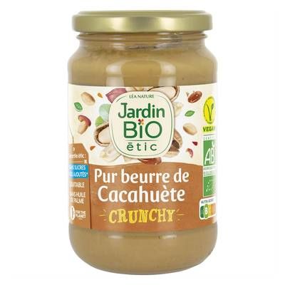 Jardin Bio Etic Beurre de Cacahuète Crunchy Vegan, 350g