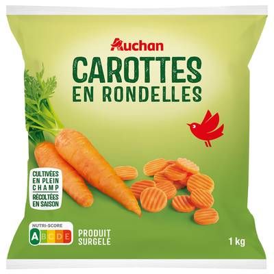 Auchan Carottes en rondelles, 1kg